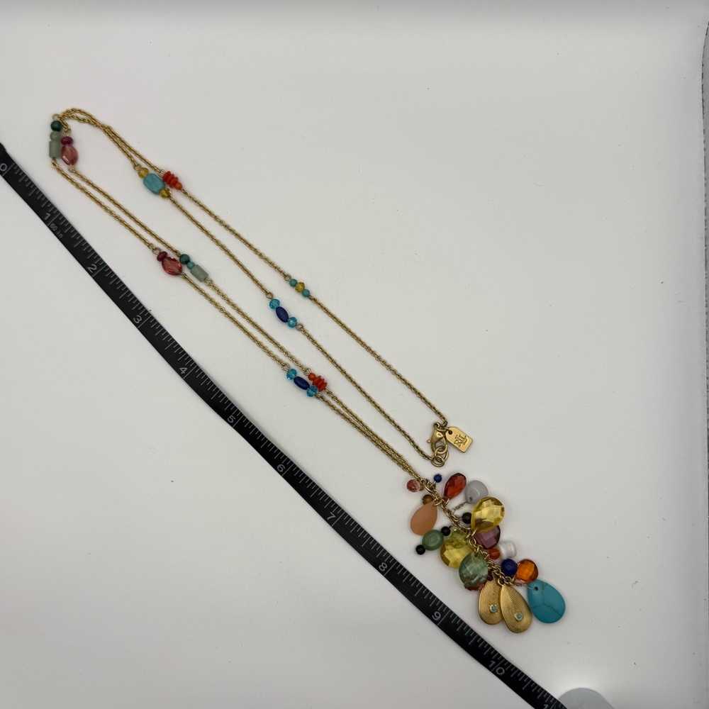 Lauren Ralph Lauren Multicolor Gemstone Long Necklace, Fall Festival - Picture 4 of 4